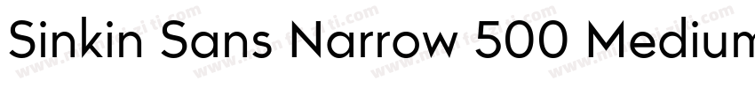 Sinkin Sans Narrow 500 Medium字体转换